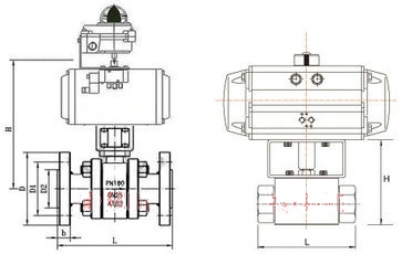 气动高压球阀结构图
